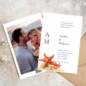 Faire-part de mariage nautique de plage de Starfis