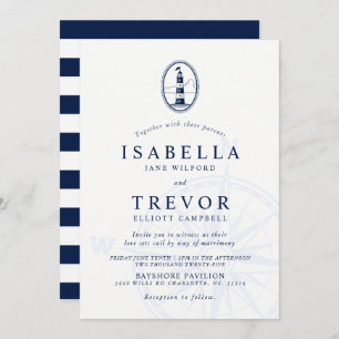 Faire-part de mariage nautique du phare Pier