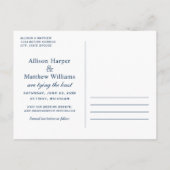 Faire-part de mariage nautique Navy (Dos)
