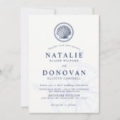 Faire-part de mariage nautique Seashell (Devant)