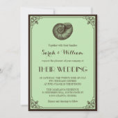 Faire-part de mariage nautique vert menthe pour la (Devant)