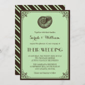 Faire-part de mariage nautique vert menthe pour la (Devant / Derrière)