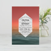 Faire-part de mariage navale d'été hawaii (Debout devant)