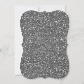Faire-part de mariage Navy Blue Silver Flourish (Dos)