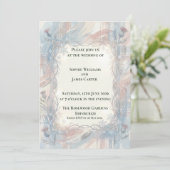 Faire-part de mariage Navy Celtic Thistle (Debout devant)