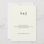 Faire-part de mariage Navy Celtic Thistle (Dos)