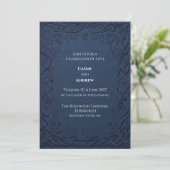 Faire-part de mariage Navy celtique en relief (Debout devant)