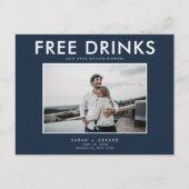 Faire-Part de Mariage Navy Drinks Gratuits Drôle (Devant)