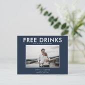 Faire-Part de Mariage Navy Drinks Gratuits Drôle (Debout devant)