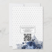 Faire-part de mariage Navy et Blanc avec Feuille d (Dos)