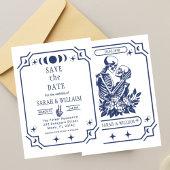 Faire-part de mariage Navy tarot Goth date de sauv