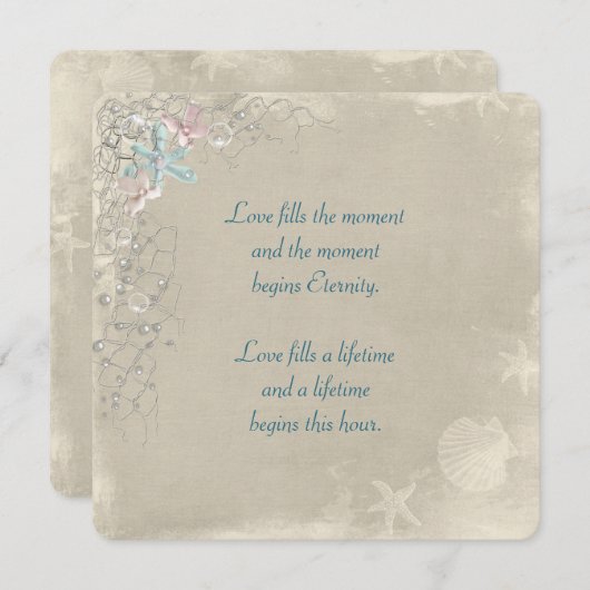 Faire-part de mariage Net Nautique (Devant / Derrière)