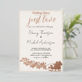 Faire-part de mariage Noël en papier alu avec le P (Debout devant)