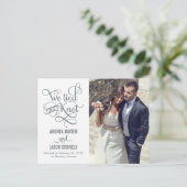 Faire-part de mariage Nœud Précieux - Blanc (Debout devant)