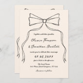 Faire-part de mariage noir (Devant / Derrière)