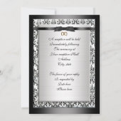 Faire-part de mariage noir (Dos)