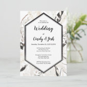 Faire-part de mariage noir (Debout devant)