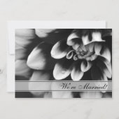 Faire-part de mariage noir blanc dahlia (Devant)