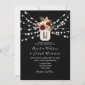 Faire-part de mariage noir Bourgogne (Devant)