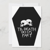 Faire-part de mariage (noir) de cercueil (Dos)