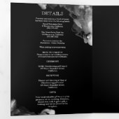 Faire-part de mariage noir élégant/menu/rsvp. (Intérieur en premier)