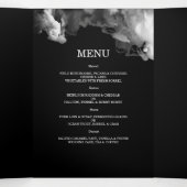 Faire-part de mariage noir élégant/menu/rsvp. (Intérieur au milieu)