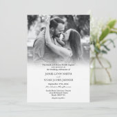 Faire-part de mariage noir et blanc (Debout devant)