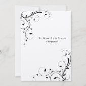 Faire-part de mariage noir et blanc (Dos)