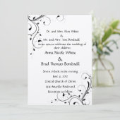 Faire-part de mariage noir et blanc (Debout devant)