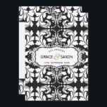 FAIRE-PART DE MARIAGE noir et blanc<br><div class="desc">Un design d'invitation élégamment détaillé pour votre MARIAGE ou autre événement, tel qu'un ANNIVERSAIRE SPÉCIAL ou UNE PARTIE ENGAGEMENT. Wow vos amis et votre famille avec ce petit nombre ;DSetup en tant que modèle il est simple pour vous d'ajouter vos propres détails, ou appuyez sur le bouton personnaliser et vous...</div>