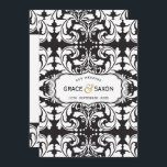 FAIRE-PART DE MARIAGE noir et blanc<br><div class="desc">Un design d'invitation élégamment détaillé pour votre MARIAGE ou autre événement, tel qu'un ANNIVERSAIRE SPÉCIAL ou UNE PARTIE ENGAGEMENT. Wow vos amis et votre famille avec ce petit nombre ;DSetup en tant que modèle il est simple pour vous d'ajouter vos propres détails, ou appuyez sur le bouton personnaliser et vous...</div>