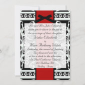 Faire-part de mariage noir et blanc (Devant)