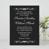 Faire-part de mariage noir et blanc (Debout devant)