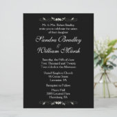 Faire-part de mariage noir et blanc (Debout devant)