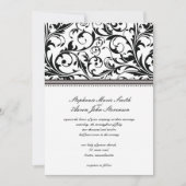 Faire-part de mariage noir et blanc (Devant)