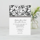 Faire-part de mariage noir et blanc (Debout devant)