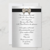 Faire-part de mariage noir et blanc (Dos)