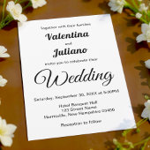 Faire-part de mariage noir et blanc