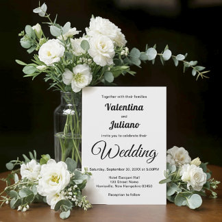 Faire-part de mariage noir et blanc