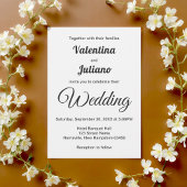 Faire-part de mariage noir et blanc