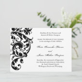 Faire-part de mariage noir et blanc (Debout devant)