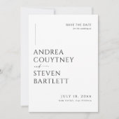 Faire-part de mariage noir et blanc à conserver (Devant)