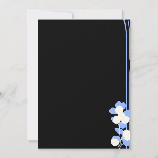 Faire-part de mariage noir et blanc avec parquet b (Dos)