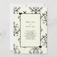 Faire-part de mariage noir et blanc cassé