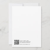 Faire-part de mariage noir et blanc chic (Dos)