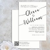 Faire-part de mariage noir et blanc chic