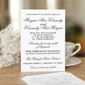 Faire-part de mariage noir et blanc classique