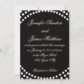 Faire-part de mariage noir et blanc de monogramme (Dos)