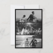 Faire-part de mariage noir et blanc moderne (Devant)