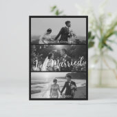 Faire-part de mariage noir et blanc moderne (Debout devant)
